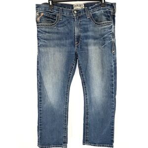 Ariat Men's Jeans M Series M5 Straight Fit Straight Leg Stretch Denim 36x30